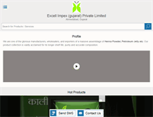 Tablet Screenshot of excellimpex.net